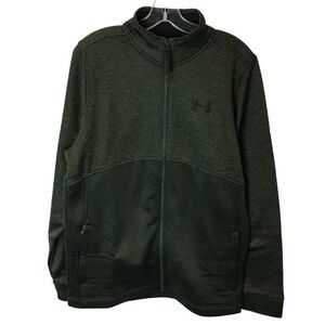 Under Armour Men's Dark Green Performance Jacket. Fleece. Size large